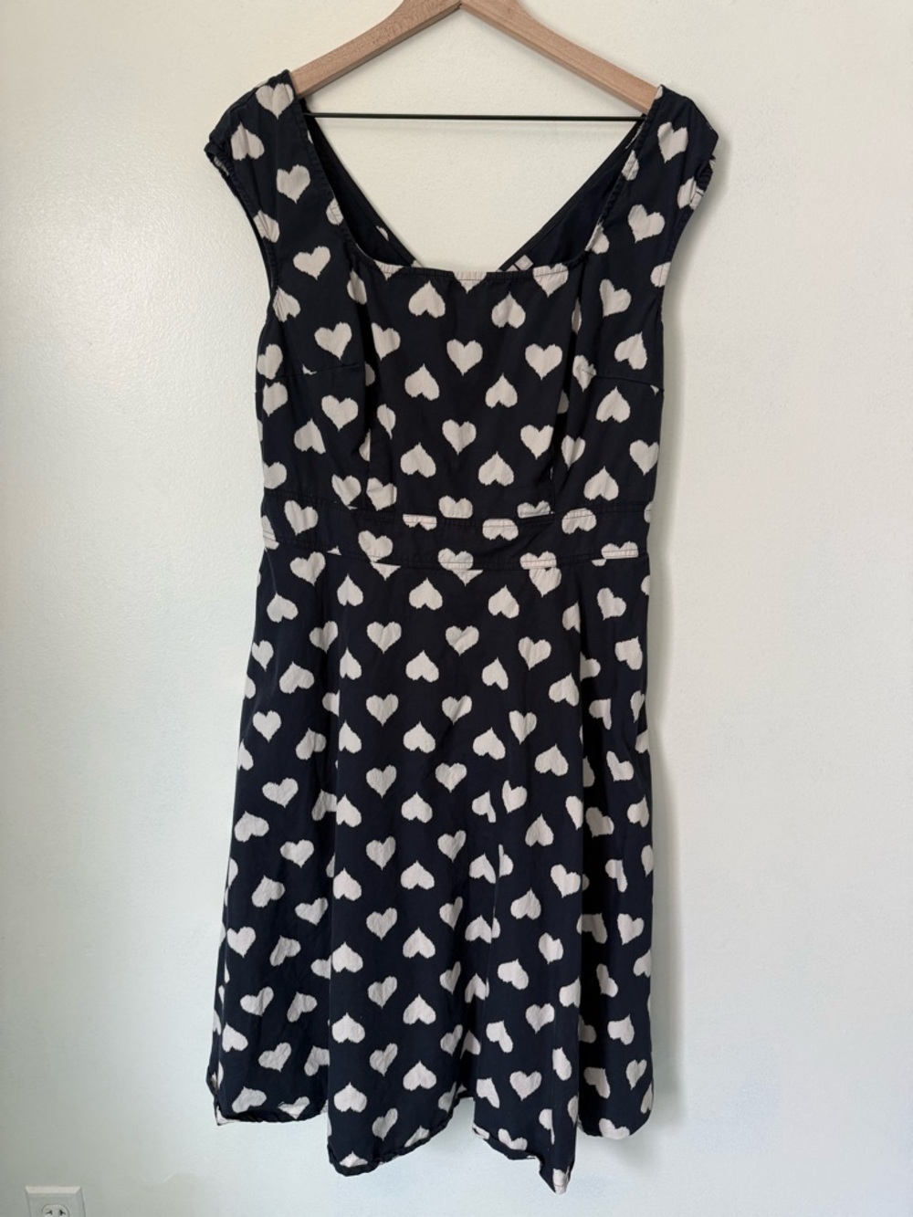 eshakti Cotton Blue an White Heart Dress